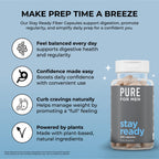 Pure for Men Original Cleanliness Stay Ready Fiber Supplement | Helps Promote Digestive Regularity | Psyllium Husk, Aloe Vera, Chia Seeds, Flaxseeds | Proprietary Formula | 240 Vegan Capsules