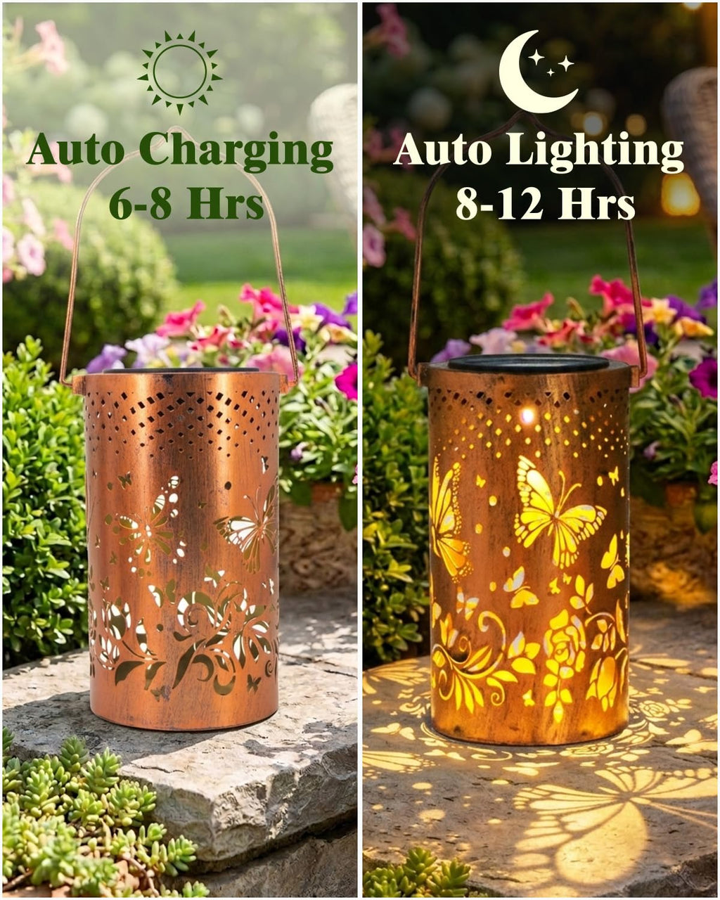 DIBIEECN Butterfly Solar Lanterns Outdoor Waterproof, Gifts for Women