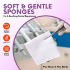 HEALQU 600 Gauze Pads 4x4 - Soft Non-Woven 4-Ply for Tooth Extractions, and Dental Procedures - Non-Sterile Square Gauze Sponges for First Aid, Surgical, & Wound Dressing (3 Packs of 200)