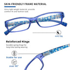 Madison Avenue 4 Pack Multicolor Blue Light Blocking Reading Glasses for Women Spring Hinge +2.5