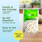 BugMD Vamoose! Rodent Repellent Pouches (2 Pack, 8 Pouches) Plant-Powered Rat Repellent, Mouse Deterrent, Indoor & Outdoor Mice Repellent, Best Mouse Repellent, Natural Rat & Mouse Repellent