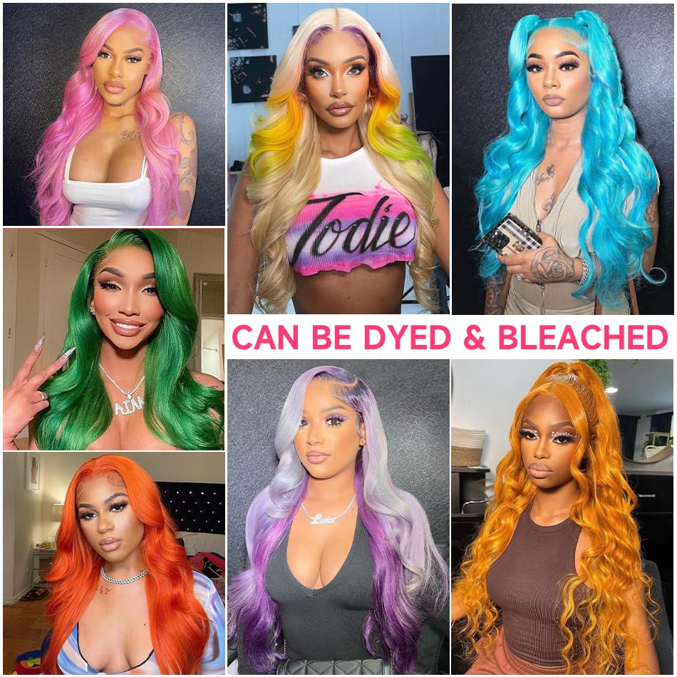 613 Lace Front Wig Human Hair 13x6 Transparent Lace, 613 Body Wave Lace Front Wig Human Hair, 200% Density Lace Front Wigs Human Hair Pre Plucked with Baby Hair Natural Hairline (26 Inch)