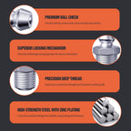 TRILINK Zerk Grease Fittings Assortment Kit – 160pcs M6, M8, M10 Metric Grease Nipples with Straight, 45 & 90-Degree Angles, Includes Wrench – Ideal for Automotive, Agricultural & Industrial Machinery