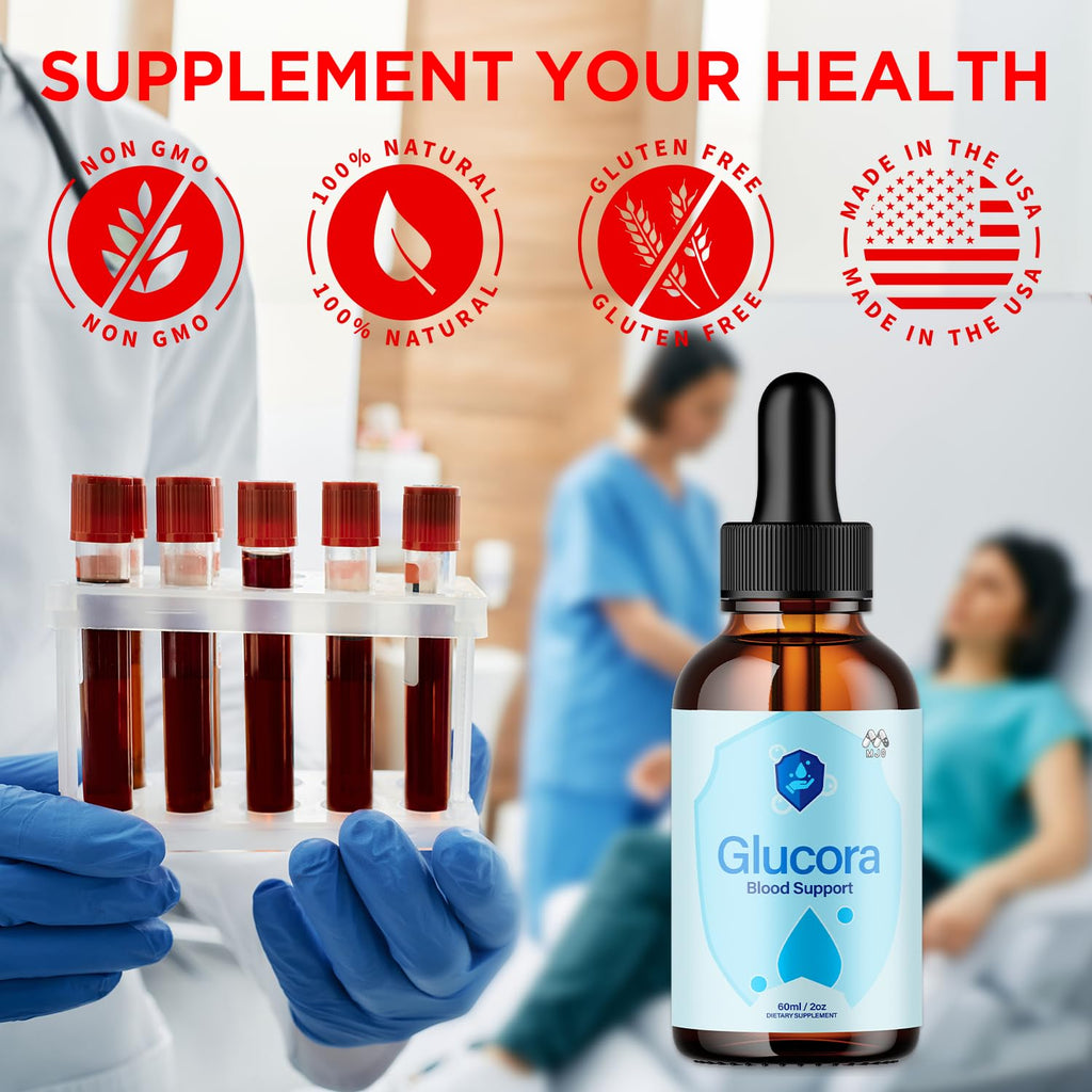 MJO Glucora Drops, Official GlucoraDrops with All Natural Ingredients, Advanced Overall Health and Wellness Vitamin Supplement Premium Formula for Maximum Strength Multivitamin Support (30 Servings)