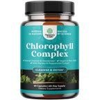Chlorophyll Capsules for Cleanse and Detox Support - Internal Deodorant Pills for Body Odor with Mint & Parsley Extract Healthy Skin Immunity & Digestive Support - Vegan Non-GMO & Gluten Free (60ct)