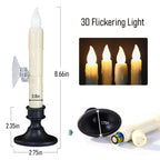 yunsheng 8.6" LED Window Candles Dusk to Dawn Light Sensor, 6PCS, Ivory