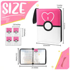900 - Pockets Trading Card Binder with Removable 50 Sleeves, Card Collector Album with Zipper, Portable Card Holder Book Fits Sports Card, Game Card - Pink