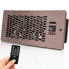 KHEOED Built-in Register Booster Fan with Cover for Air Heat Vent with Fan,Fits 4"x10" Duct/Ceiling/Floor Vents, Improves AC & Heating/Cooling,Quiet 10-Speed Household/Bedroom Ventilation,smart,Bronze