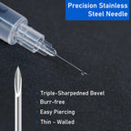 0.5ml Syringes with 30G 5/16 Inch Cap,U-100 5/16" 8mm Disposable Lab Syringe for Scientific,Individually Wrapped, Pack of 100