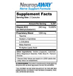 NeuropAWAY Nerve Support Supplement, R-Alpha Lipoic Acid to Help Provide Nerve Relief and Health in as Little as 5 Days, Acetyl-L-Carnitine, Taruine, Vitamin B12, L-Citrulline 120 Capsules