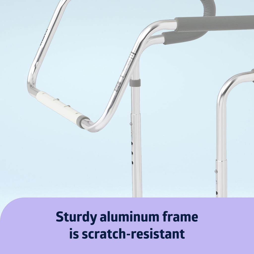 Medline Guardian Toilet Safety Rail - Adjustable Height, Robust & Reliable, Ideal for Medical Patients, Hospitals, Nursing Homes