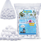 ZeeDix 1.6 lbs Pool Filter Balls for Sand Filter Pump, New Upgrade Efficient Swimming Pool Filter Sand Alternative(Equals 50 lbs Pool Filter Sand), Reusable Eco-Friendly Fiber Filter Media Balls