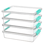 Vtopmart 4 Pack 6 Qt Plastic Storage Bins with Lids, Clear Sensory Bins