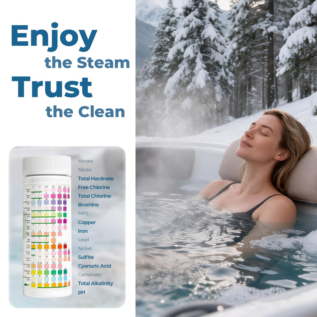 TESPERT Drinking Water Test Strips 125ct 16 in 1 – 30s Quick Screening for Hardness, pH, Iron, Nitrite, Copper, Chlorine, Nitrite, Carbonate,Lead, Alkalinity...Well, Tap, Home, City Water Testing