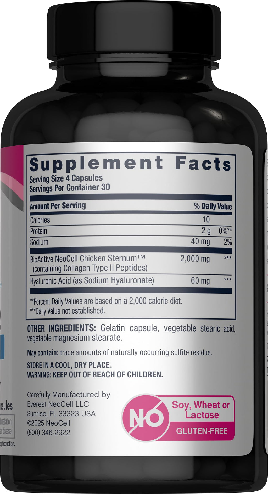 Neocell Capsule NeoCell Joint Complex Supplement | 120 Capsules | Plus Hyaluronic Acid ...