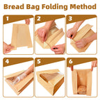 Homrelaxy 31 Pcs Paper Bread Bags for Homemade Bread Sourdough with Window