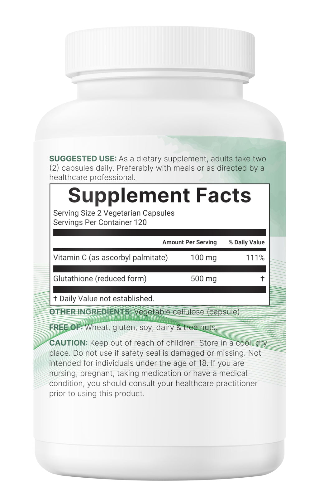 Micro Ingredients Glutathione 500mg with 100mg Vitamin C Supplement, 240 Veggie Capsules | Reduced Glutathione + Fat Soluble Ascorbyl Palmitate Complex | Non-GMO, Filler Free
