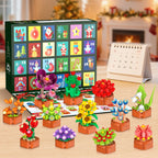 HOGOKIDS Advent Calendar 2025 Flowers Mini Building Set for Kids Adults - 24 Day Succulent Flower Christmas Countdown Calendar 3.6MM Blocks Toys, Xmas Gift Box Set for Boys Girls Women Men Age 10+