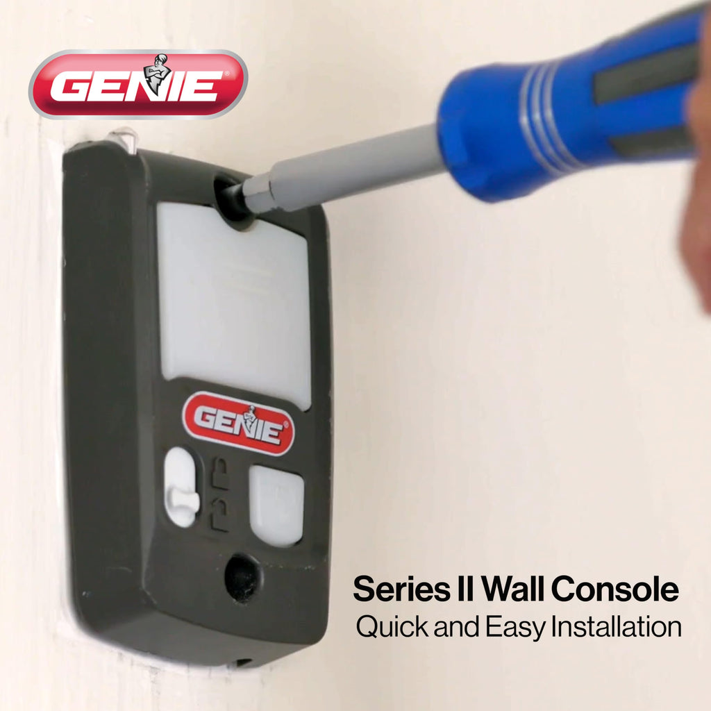 Genie Series II Garage Door Opener Wall Console - Sure-Lock/Vacation Lock for Extra Security - Light Control Button - Compatible with All Genie Series II Garage Door Openers - Model GBWCSL2-BX