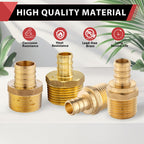 200-Pack EFIELD 3/4-inch Pex Crimp Fittings,3/4 Inch x 3/4 Inch NPT Male NPT Adapters, ASTM F1807,(PEX1807021-200PCS)