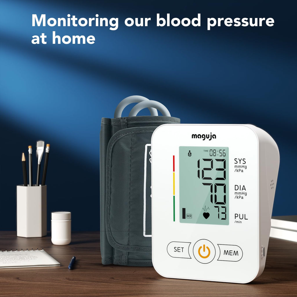 Arm Blood Pressure Monitor,maguja Blood Pressure Machine,BP Monitor Automatic Upper Arm Digital with Blood Pressure Cuff for Home Use