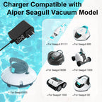 12.6V Charger for Aiper Seagull Pool Vacuum Compatible with aiper Pool Cleaner 600 800 800B SE 1000 1500 P1111 HJ1103J Power Adapter Cord