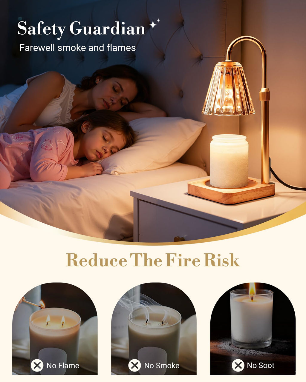 Marycele Candle Warmer Lamp with Timer for Yankee Candles, Christmas Decor