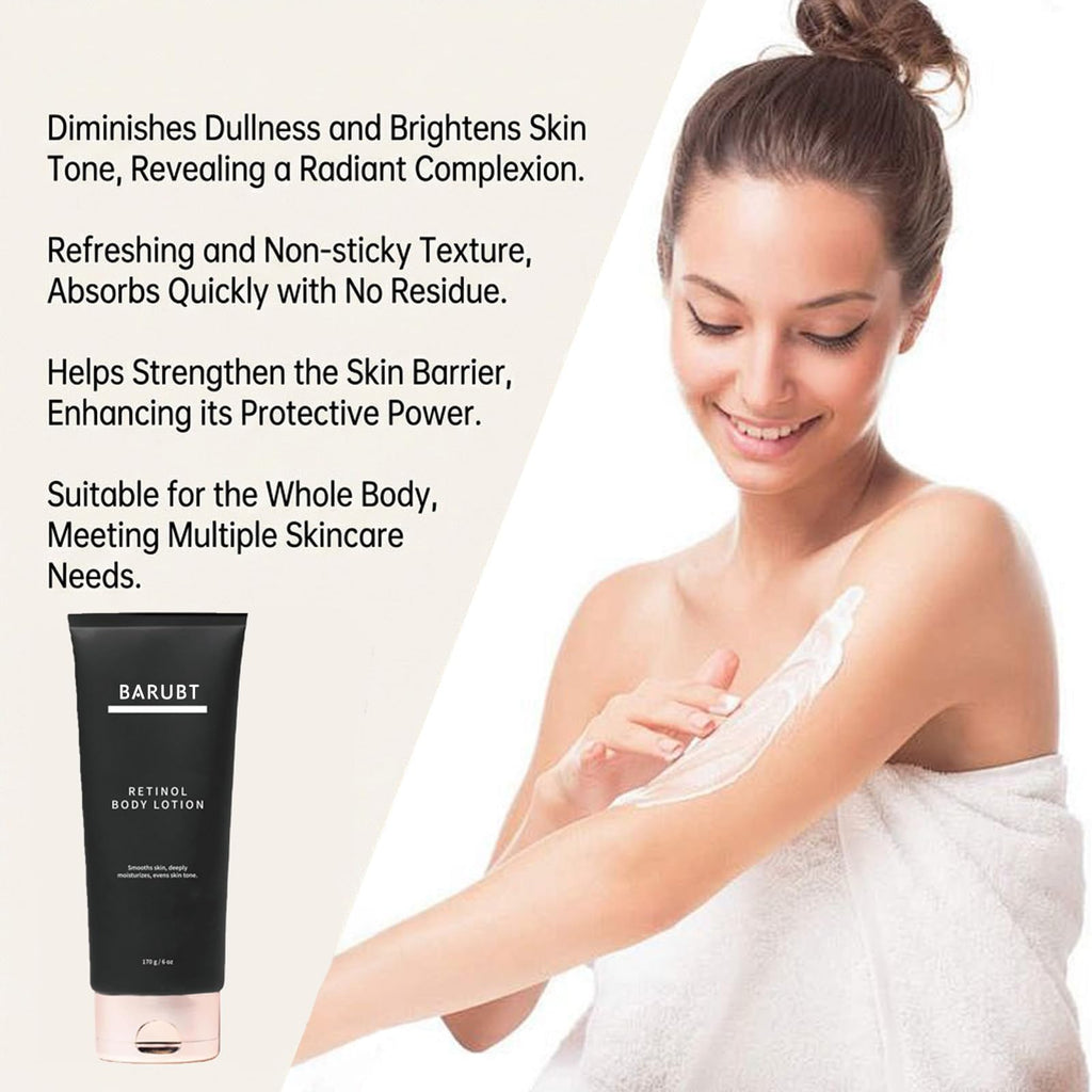 Retinol Body Lotion 170g – Firming Body Cream for Crepey Skin, Stretch Marks & Sun-Damaged Skin – Intensely Moisturizes Dry, Crepey Skin on the Neck, Arms, Thighs & Legs