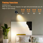 LED Spotlights Indoor, 5W Plants Uplighting with Remote Control Dimmable & Timer, Uplights Indoor Floor Spot Lights for Painting, Picture, Artwork, Accent Stick on Wall Light with 5.9 FT Plug Cord