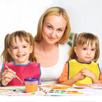 Juinipe 12 Pcs Art Smock for Kids Waterproof Painting Aprons Sleeveless Children with Pockets Age 3 to 8 Paint Craft Activity?Multicolor?