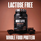 REDCON1 MRE LITE Whole Food Protein Powder, Fudge Brownie - Lactose Free & Sugar Free Meal Replacement with Animal Protein Blends - Easy to Digest Formula - Only 2g Carb per Serving (30 Servings)