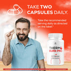 Thermo Burn Pro Capsules - Official Thermoburn Pro Pills Advanced Support for Maximum Strength with Natural Ingredients Vitamins ThermoburnPro for Health & Wellness, 60 Capsules for 1 Month