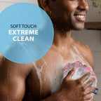 SHOWER BOUQUET Loofah-Charcoal Bath-Sponge XL-Color-4-Pack Extra-Large 75g
