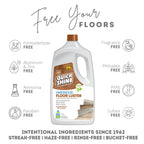 Quick Shine Hardwood Floor Luster-Polish 64oz | Plant-Derived w/Carnauba | Safer Choice, No PFAS, pH Neutral | Ready to Use Formula w/Anti-Slip Technology | Simply Squirt & Spread | Made in USA