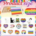 Kigeli 15/30/45 Pcs Pride Enamel Pins Bulk, Lgbtq Rainbow Progress Flag Lapel Pin Set, Gay Bi Trans Lesbian Ally Goose Frog Heart Brooch for Backpack Jacket, Pride Month Party Favors Gift(30 Pcs)