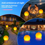 Solar Pool Chlorine Floater, Chlorines Floater with Light, Glow in Dark Chlorines Tablet Floater, Flame-Orange, 11 Inch