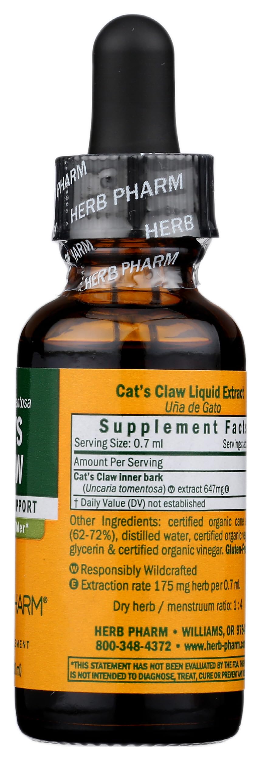 Herb Pharm Cat`s Claw Extract, 1 FZ