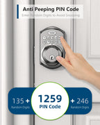 TEEHO TE001 Keyless Entry Deadbolt with Keypad for Front Door, Satin Nickel