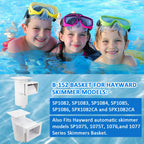 MREEGS SPX1082CA 7" Pool Skimmer Basket Replacement Parts for Hayward and Aladdin B-152 Skimmer Models, SP1082 SP1083 SP1084 1085 1086 SP1075 1075T 1076 1077 Skimmers Basket - White