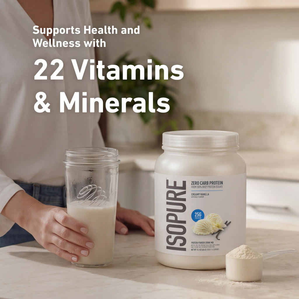 Isopure Zero Carb Whey Isolate Protein Powder, Creamy Vanilla 2.7 LB