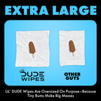 DUDE Wipes LiL' DUDE Flushable Water Wipes for Toddlers - Potty Training Toilet Safe (unlike nonflushable baby wipes) - 99% Water, Hypoallergenic for Sensitive Skin - Unscented, 4 Pack (168 Count).