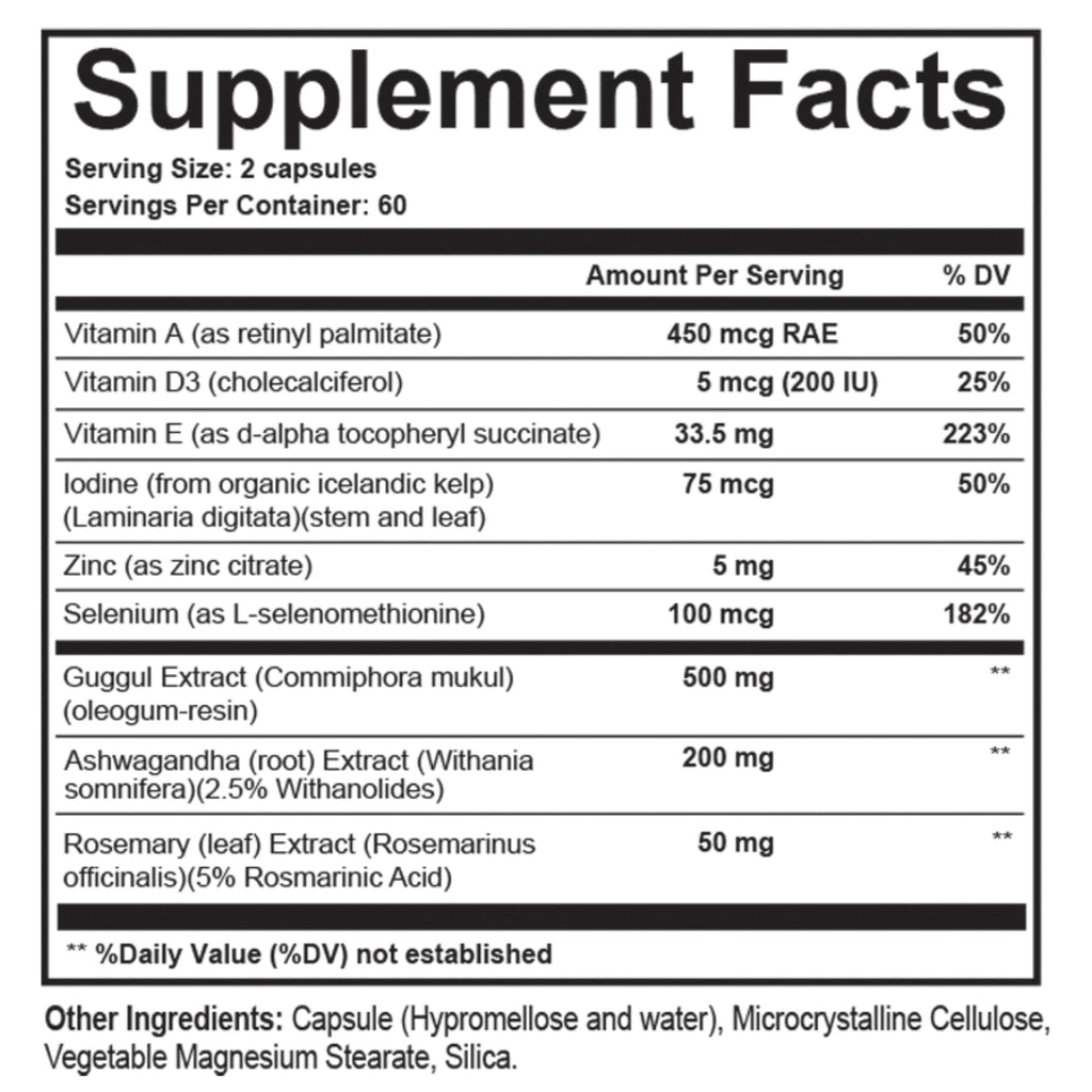 Dr. Westin Childs T3 Conversion Booster - Thyroid Support for Women & Men with Hypothyroidism & Hashimoto’s, Iodine, Ashwagandha, Guggul Extract, Selenium & Zinc Complex, 60 Servings