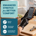 Comfy Package GUSTO Black Nitrile Gloves [100 Count] 6 Mil, HEAVY DUTY Disposable Gloves for Food Prep, Cooking, Tattoo, Cleaning – Latex-Free, Powder-Free, Textured Fingertips - X-Large (Formerly