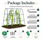 FOLLOOK Cucumber Trellis for Raised Garden Bed, 63x48inch, Black