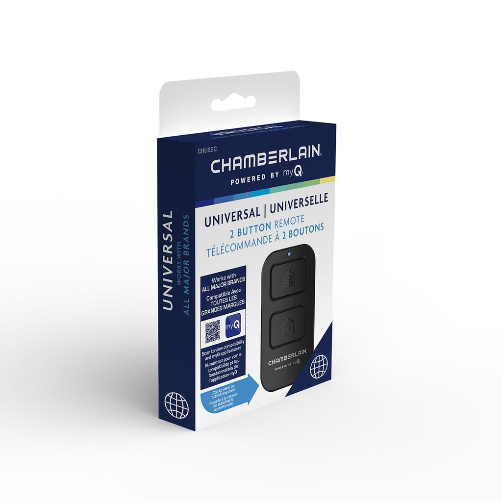 Chamberlain Genuine Universal myQ 2‑Button Garage Door Remote – Compact Universal Remote, Long Range Performance, Works with Chamberlain, LiftMaster & Craftsman and Most Other Garage Door openers