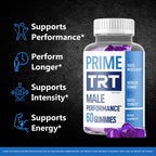 (2 Pack) Prime TRT Gummies - Official PrimeTRT Advanced Premium Supplement For Men Support - Maximum Strength, Natural Prime TRT Vitamins For Overall Health & Wellness Review, 120 Gummies For 2 Months