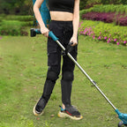 OLizee® 1 Pair Adjustable Trimmer Gaiters Mowing Shin Guards Gardening Knee Pads Chainsaw Shin Guards Weed Eating Leg Protectors for Outdoor Activities Black