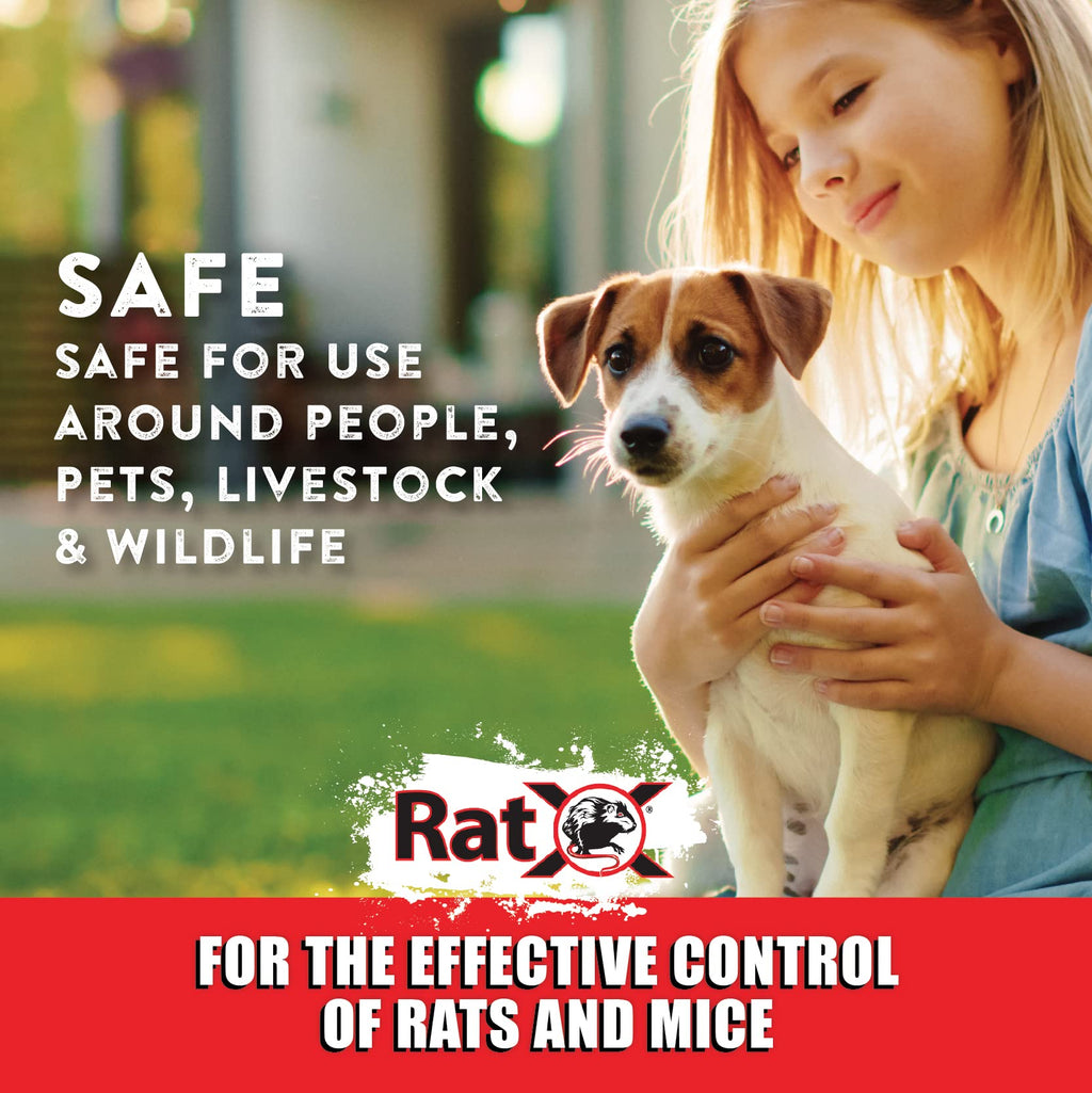 RatX Rodent Control Bait Pellets for Rats & Mice – Poison Free, Pet Safe Indoor & Outdoor Use Pellets 18 oz. Bag