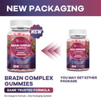Migcopat Brain Supplements for Memory and Focus Gummies | Nootropic w/Bacopa Monnieri, Lion’s Mane, Ginkgo & 10-in-1 Mushroom Complex | Mental Clarity & Cognitive Support | Strawberry Flavor - 60 Cts