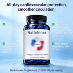 CALMTIVA Ultimate Nattokinase 10800 FU Capsules, Nattokinase Supplement for Heart Health & Daily Wellness Support, Vegan, Gluten Free, 60 Capsules